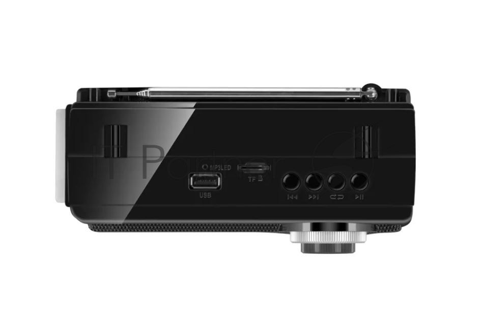 Радиоприёмник SVEN SRP-535 чёрный (3 Вт, FM/AM/SW, USB, SD/microSD, 900 мАч, 2 х D/UM, фонарь)
