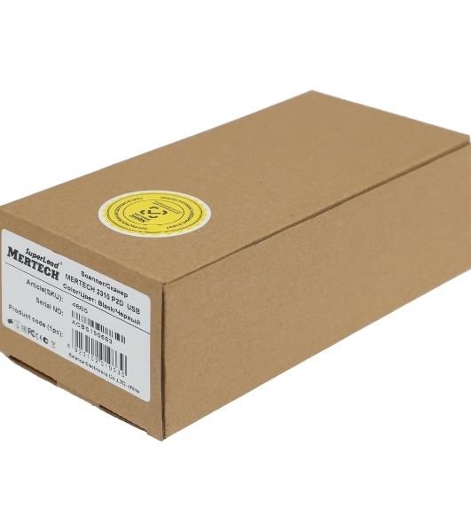 Сканер штрих-кода ручной Mertech 2310 P2D 1D/2D имидж, проводной, 100 скан/сек, USB-HID; USB-COM - эмуляция, черный