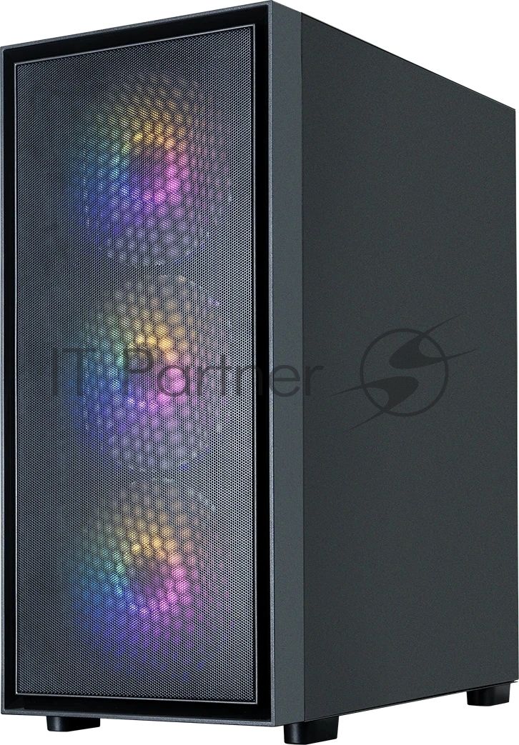 Корпус ZALMAN S6, ATX, BLACK, WINDOW, 2xCombo (3.5" or 2.5"), 1x2.5", 1xUSB Type C, 1xUSB3.0, 1xUSB2.0, FRONT 3x140mm FRGB, REAR 1x120mm FRGB