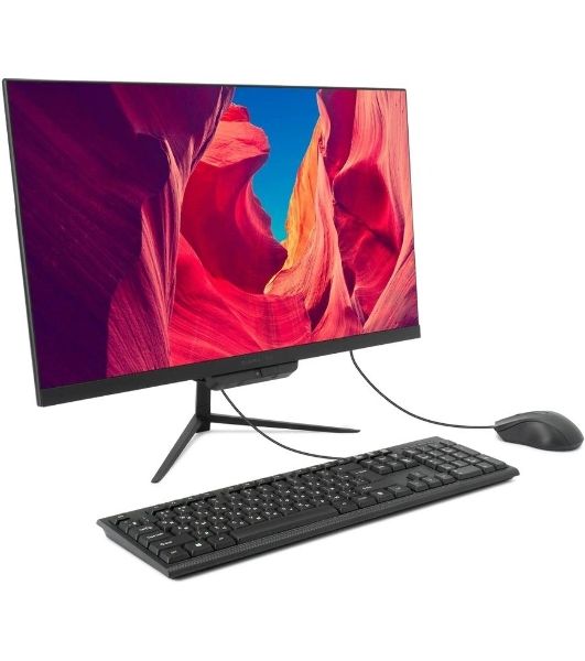 Моноблок Digma Pro Base 23.8" Full HD i3 12100 (3.3) 16Gb SSD512Gb UHDG 730 Windows 11 Pro GbitEth WiFi BT 90W клавиатура мышь Cam черный 1920x1080