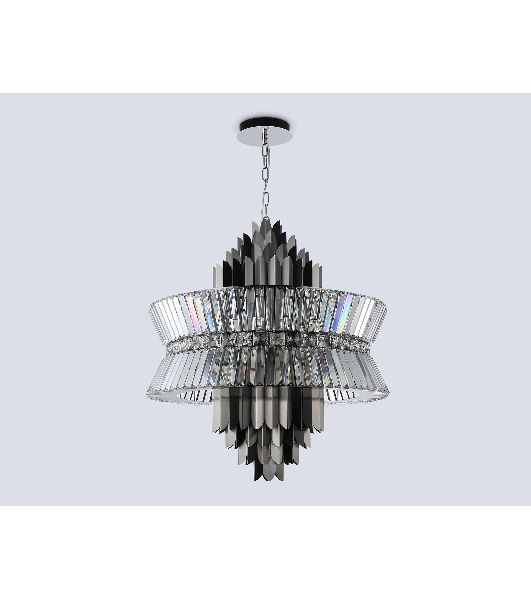 Люстра Ambrella light LH41026/18 BK/CL черный/прозрачный E14*18 max 40W D700*750