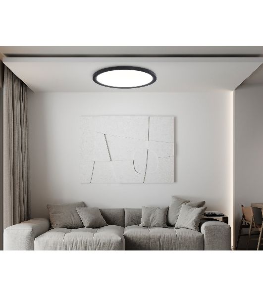 Светильник светодиодный ультратонкий Ambrella light FZ1910 BK черный IP54 44W 3000K-6500K CCT-переключатель D600*25 (Без ПДУ)