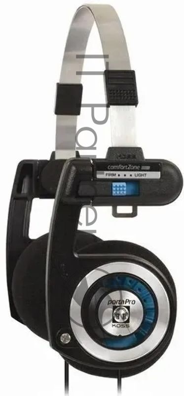 Проводные наушники KOSS Porta Pro Classic черный/голубой, накладные, проводной, складная конструкция