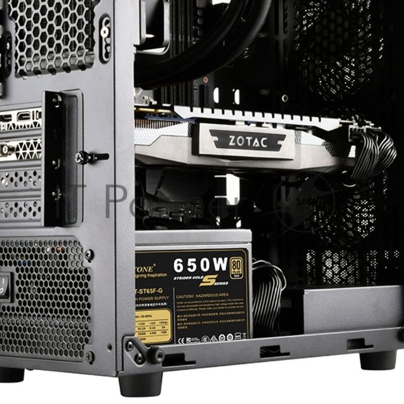 Компьютерный корпус Silverstone SST-PS15B-PRO Precision Mini Tower Micro ATX Computer Case, tempered glass, 2x 120мм ARGb, 1x ARGb Controller, black