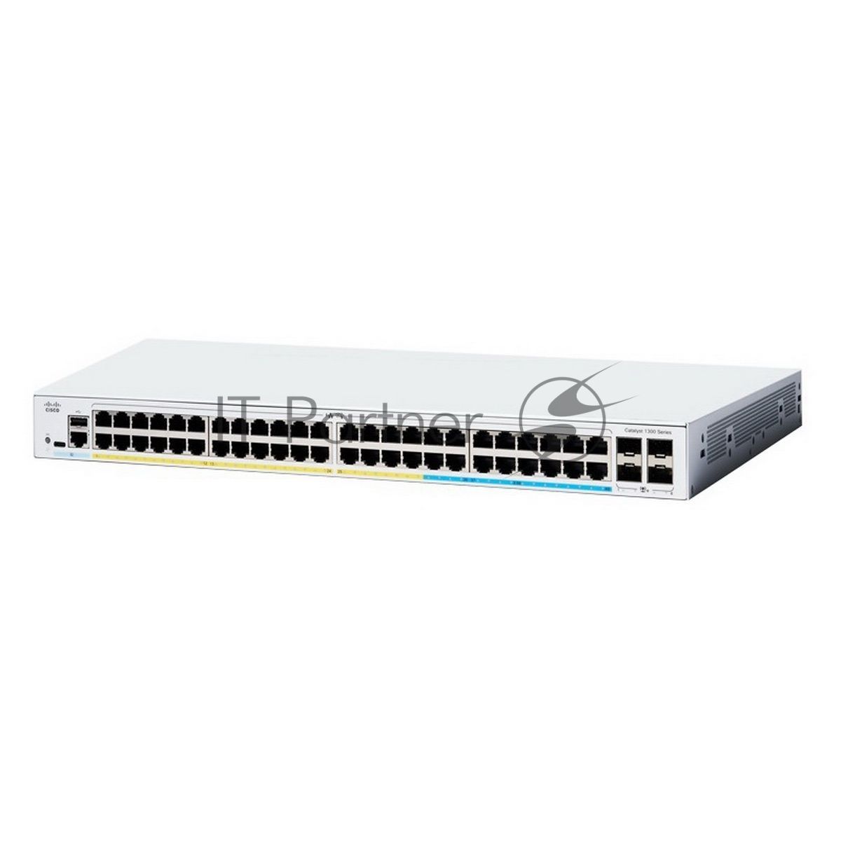Коммутатор Cisco Catalyst C1300-48P-4X, 48×1 Гбит/с, 4×10 Гбит/с SFP+, управляемый