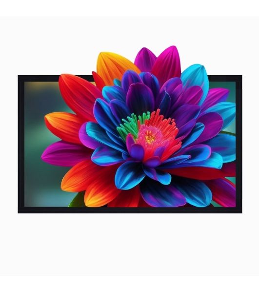 Экран для проектора S'OK SCFRV-236x133 107" 16:9 на бархатной раме, PS White, черная рама