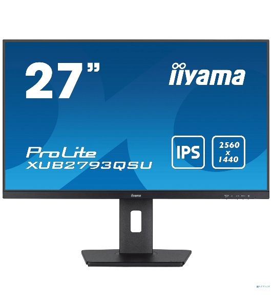 Монитор 27" Iiyama ProLite XUB2793QSU-B7 IPS 2560x1440, 100 Гц, 1 мс, 16:9, 300 кд/м², HDMI 2.0, DP 1.2, 3.5 Jack, USB Hub (2x USB 3.0), динамики (2x2 Вт), Adaptive-Sync, черный