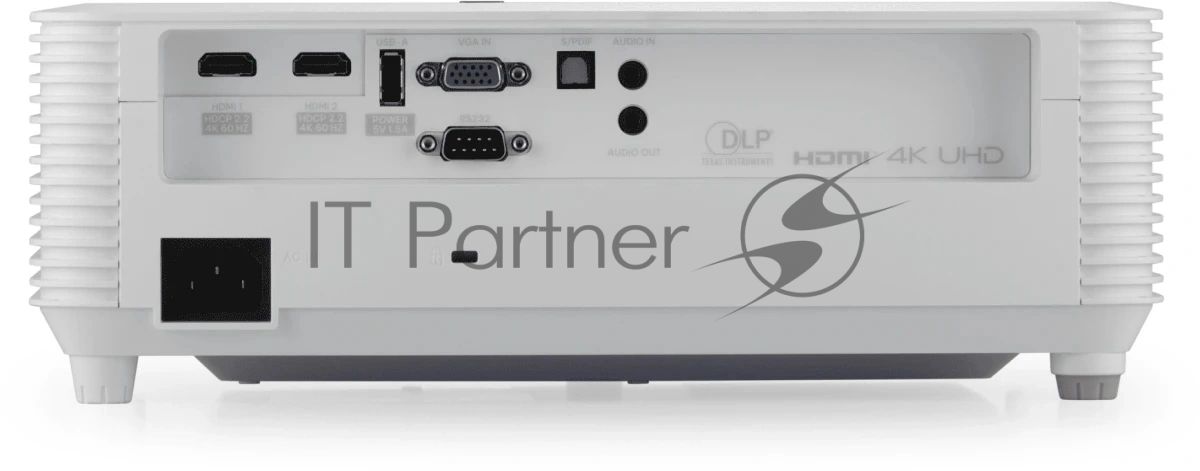Проектор InFocus IN0061SL DLP, 4000 lm, 4K UHD (3840 x 2160),1000 000:1, 1.211.59:1, 2xHDMI 2.0, VGA in, 3.5mm in/out, S/PDIF, USB-A (питание), RS232, лампа 15 000ч.(ECO mode), 10W, 27дБ, 3,2 кг, БЕЛЫЙ