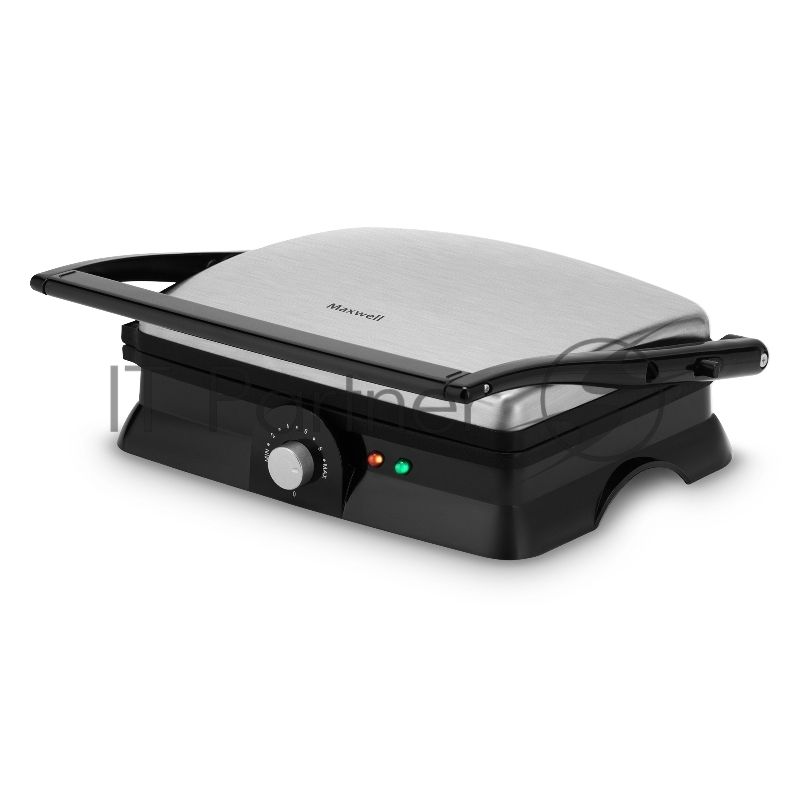 Электрогриль Maxwell MW-1960, 2000Вт, стальной