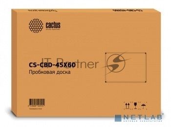 Демонстрационная доска Cactus CS-CBD-45X60 пробковая 45x60 см, алюминиевая рама