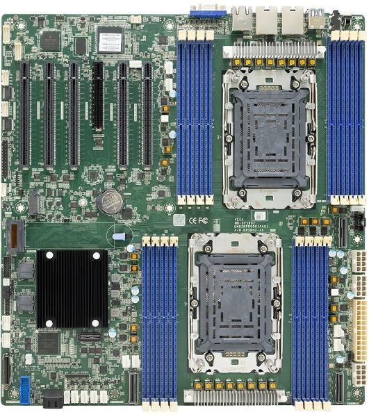 Серверная материнская плата AIC Vega, 2xLGA4677, Intel C741, 16xDDR5, 2xSATA, 2xM.2, 5xPCIe 5.0 x16, 1xVGA, 2x1Gb LAN, IPMI, 2xUSB-A 5Gbps, EATX