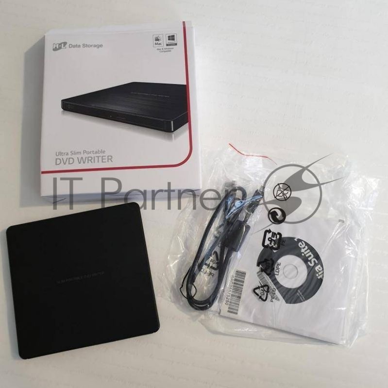 Оптический привод внешний DVD-RW LG GP60NB60 черный USB ultra slim RTL