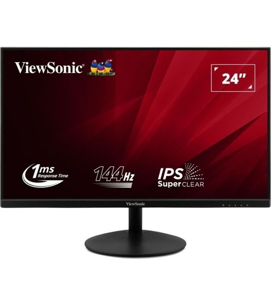 Монитор 23.8" ViewSonic VA24E2-H IPS 1920x1080, 144 Гц, 1 мс, 16:9, 250 кд/м², HDMI, VGA, Flicker Free, черный