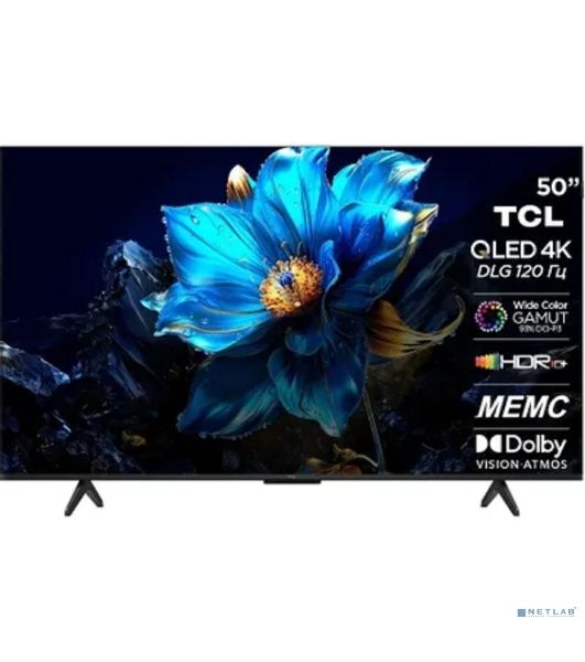 Телевизор TCL 50" 50P7K черный LCD QLED 4K UHD 60Hz Google TV