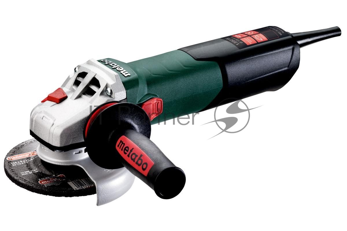 Шлифмашина угловая Metabo WEV 15-125 Quick 600468000 1550вт, 125 мм, 3.5Нм, 11000 об/мин, вес 2.5 кг