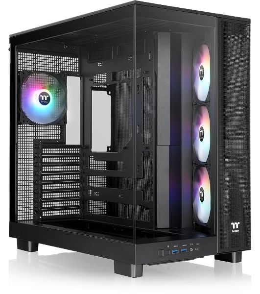 Компьютерный корпус Thermaltake View 380 XL TG ARGB черный без БП E-ATX 2x120мм 2xUSB3.0 audio bott PSU