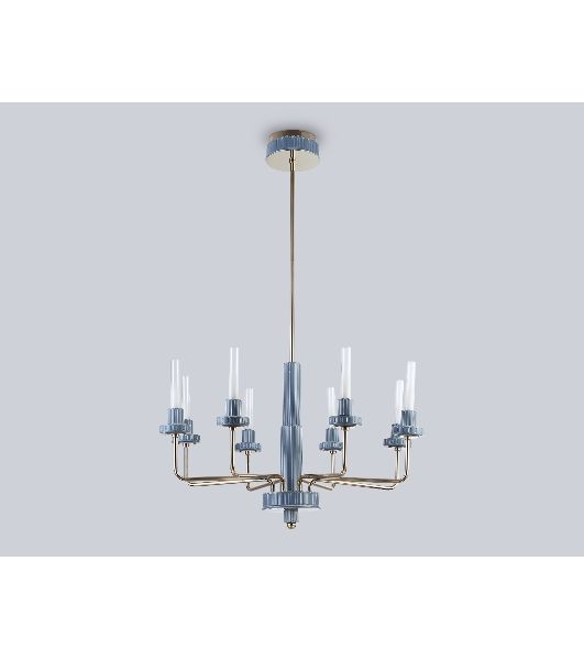 Люстра Ambrella light LH53126/8 GD/WH/GB золото/белый/серо-синий 13W 3000K D720*1120
