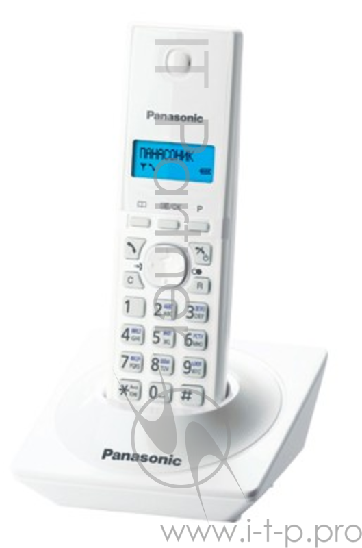 Телефон беспроводной (DECT) Panasonic KX-TG1711RUW (белый) АОН, Caller ID,12 мелодий звонка,подсветка дисплея,поиск трубки