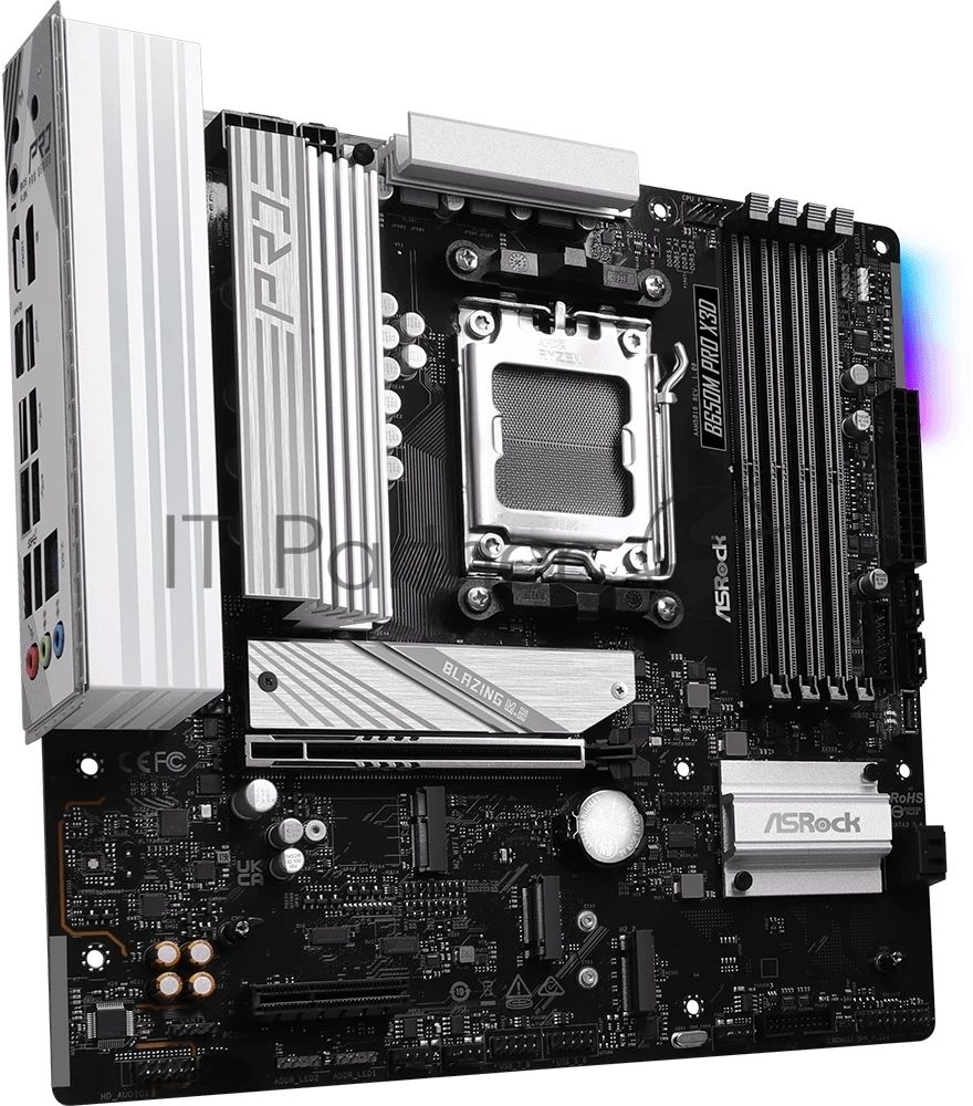 Материнская плата ASRock B650M Pro X3D, AM5, AMD B650, 4xDDR5, 4xSATA, 3xM.2, 1xPCIe 5.0 x16, 1xPCIe 4.0 x4, 1xHDMI, 1xDP, 1x2.5Gb LAN, 1xUSB-C 10Gbps, 1xUSB-A 10Gbps, 2xUSB-A 5Gbps, 4xUSB-A 2.0, 3x3.5 мм, 7.1, mATX