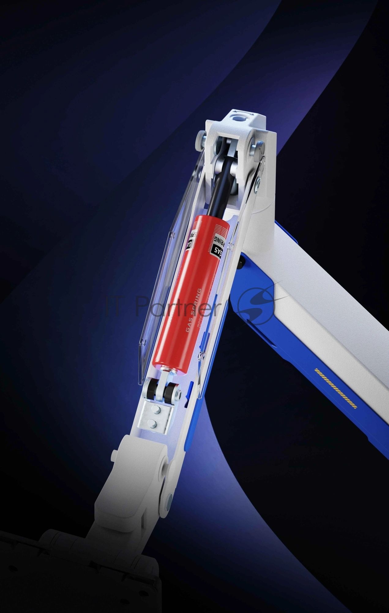 Кронштейн для мониторов Ultramounts UM743WB белый/синий 24"-57" макс.30кг крепление к столешнице поворот и наклон