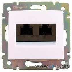 Компьютерная двойная розетка Legrand Valena 774231, белая RJ45 5 кат UTP
