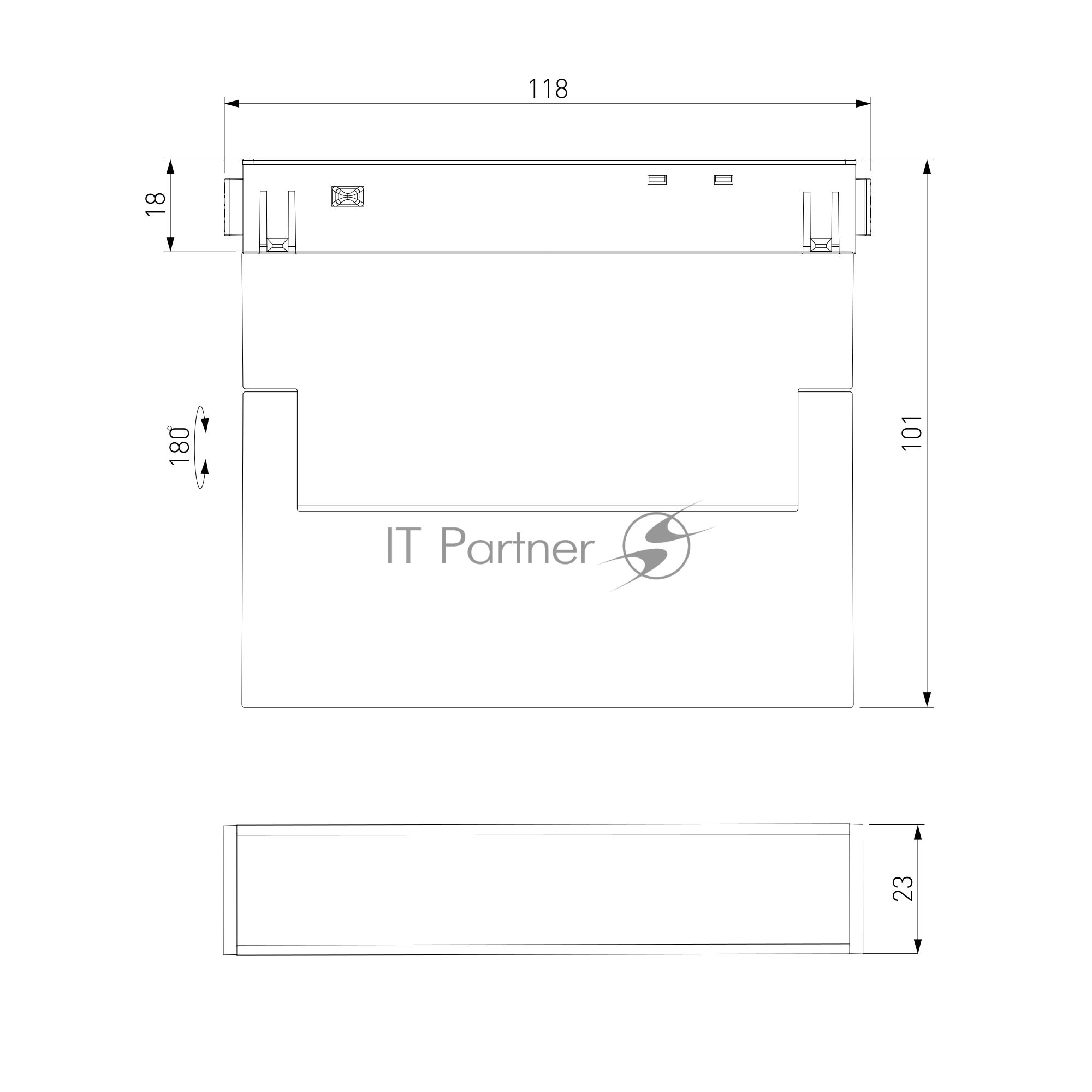 Умный трековый светильник 85081/01 Slim Magnetic 6W 2700-6500K Dim Kos (чёрный)
