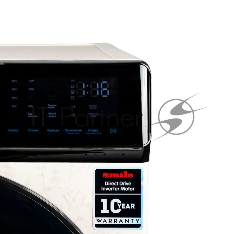 Стиральная машина Smile SWMSW10MB1400 бежевый, загрузка фронтальная 10 кг, 1400 об/мин, класс: А+