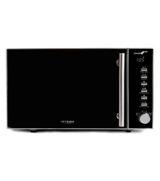 Микроволновая печь Steba MIC 2070 серебристый/черный, 20 л, 800 Вт, переключатели - кнопки, поворотный механизм