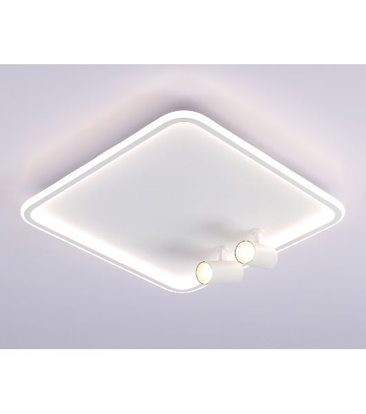 Светильник Ambrella light FL5114/1+2 WH белый 97W 3000K-6400K 480*480*130 (ПДУ ИК)