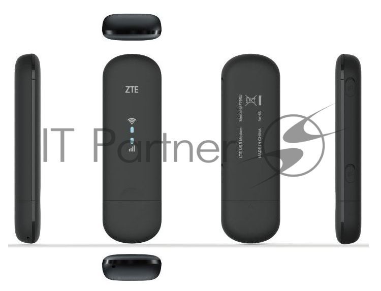 Модем 2G/3G/4G ZTE MF79RU USB Wi-Fi Firewall +Router внешний черный