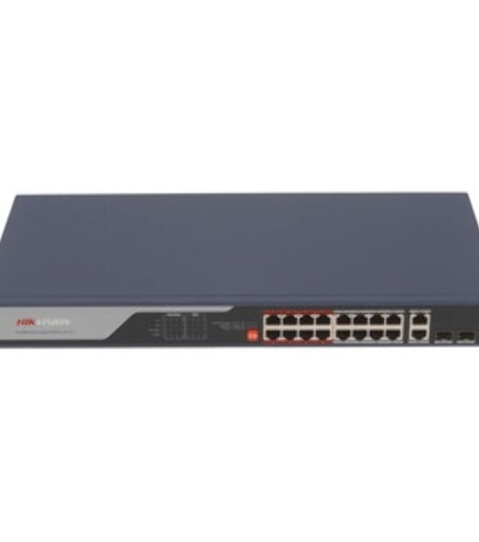 Коммутатор Hikvision DS-3E0318P-E(C), 16×1 Гбит/с PoE + 1×1 Гбит/с RJ45 + 1×1 Гбит/с Combo (RJ45/SFP), неуправляемый