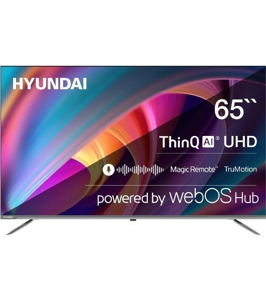 Телевизор Hyundai 65" H-LED65BU7100 серый/серый LED UHD 60Hz WebOS