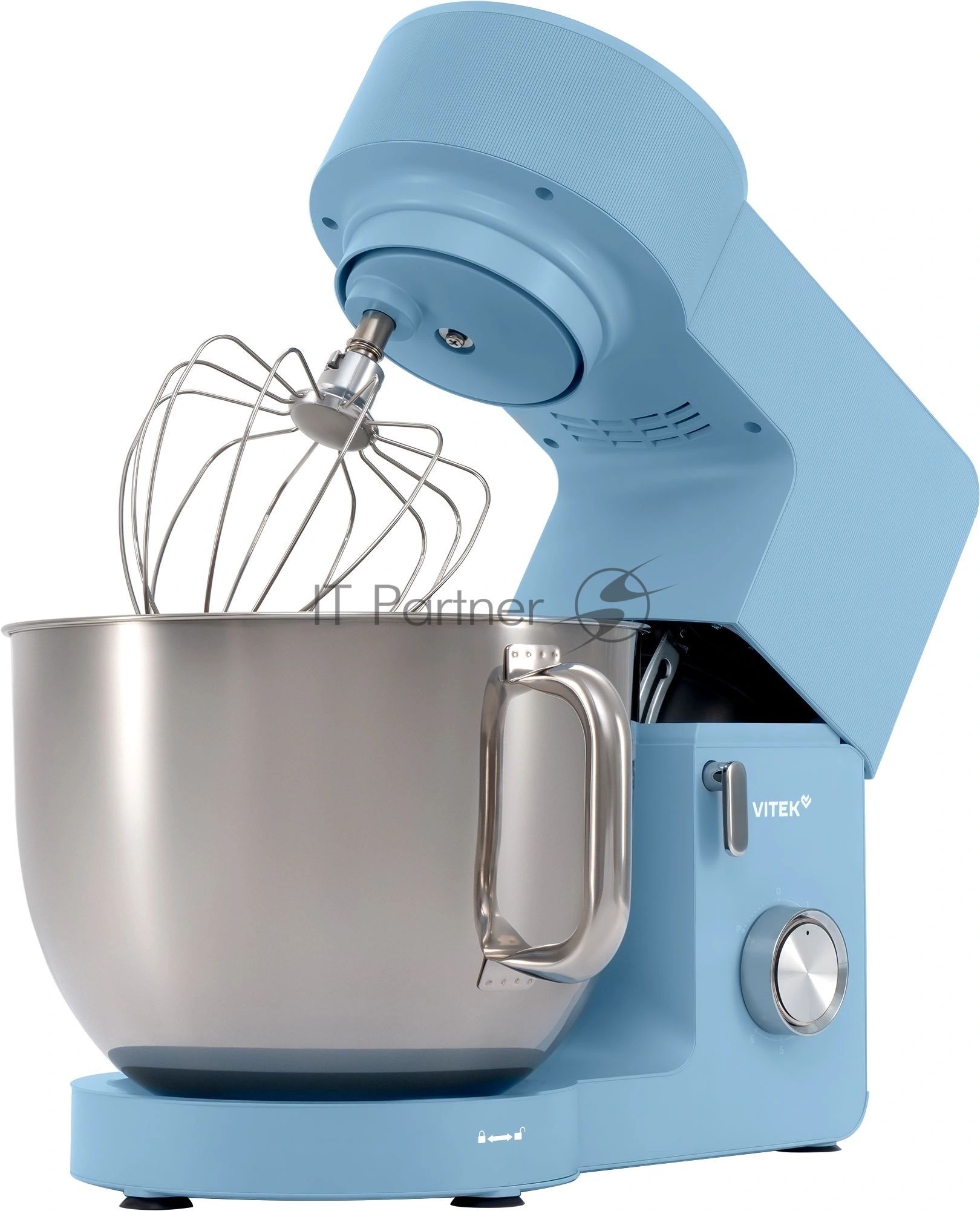 Миксер Vitek VT-PM0555 голубой, стационарный, 2200 Вт, 7.8 л, 6 скоростей