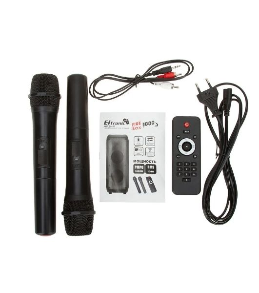 Колонка Eltronic 10" динамик 2шт/10" с TWS 100 Вт черный