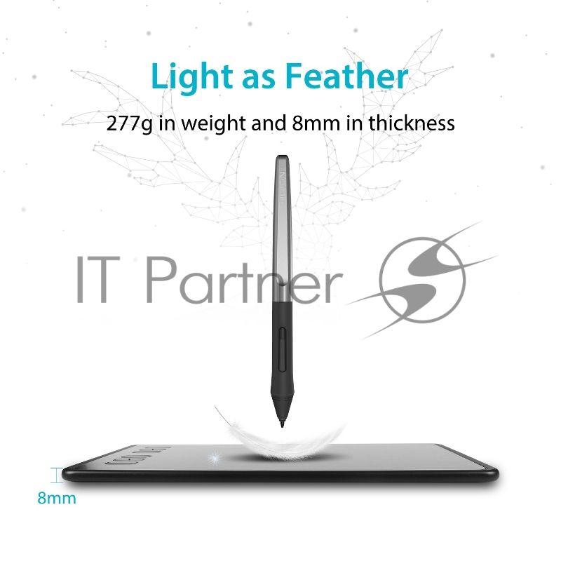 Графический планшет Huion Inspiroy H640P, 8192 уровней, Micro-USB