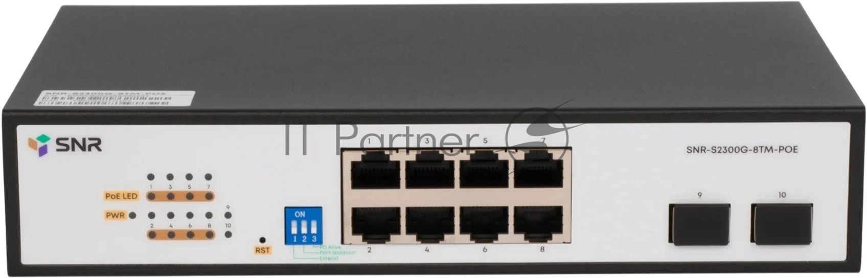 Коммутатор SNR SNR-S2300G-8TM-POE (L2) 8x1Гбит/с 2SFP 8PoE 130W управляемый