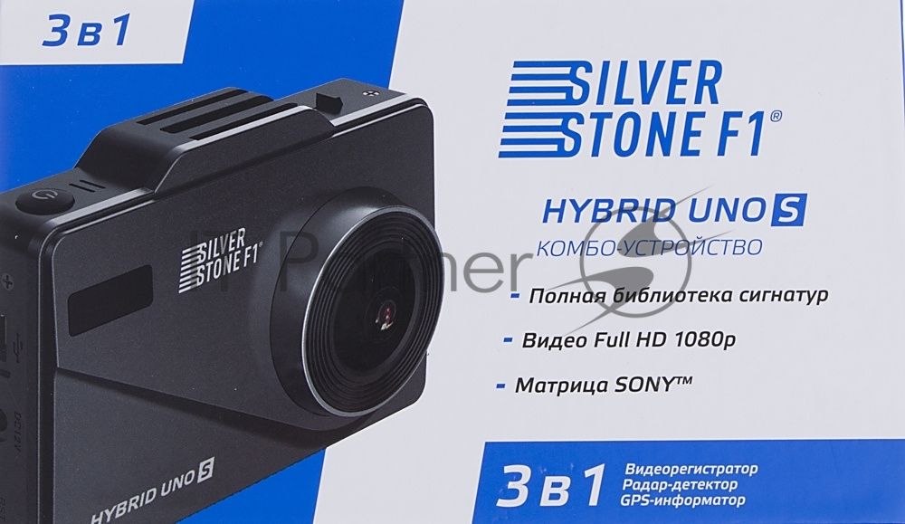 Видеорегистратор Silverstone F1 HYBRID UNO S GPS, 1920x1080, 2.3", GPS, G-сенсор, GPS-информатор