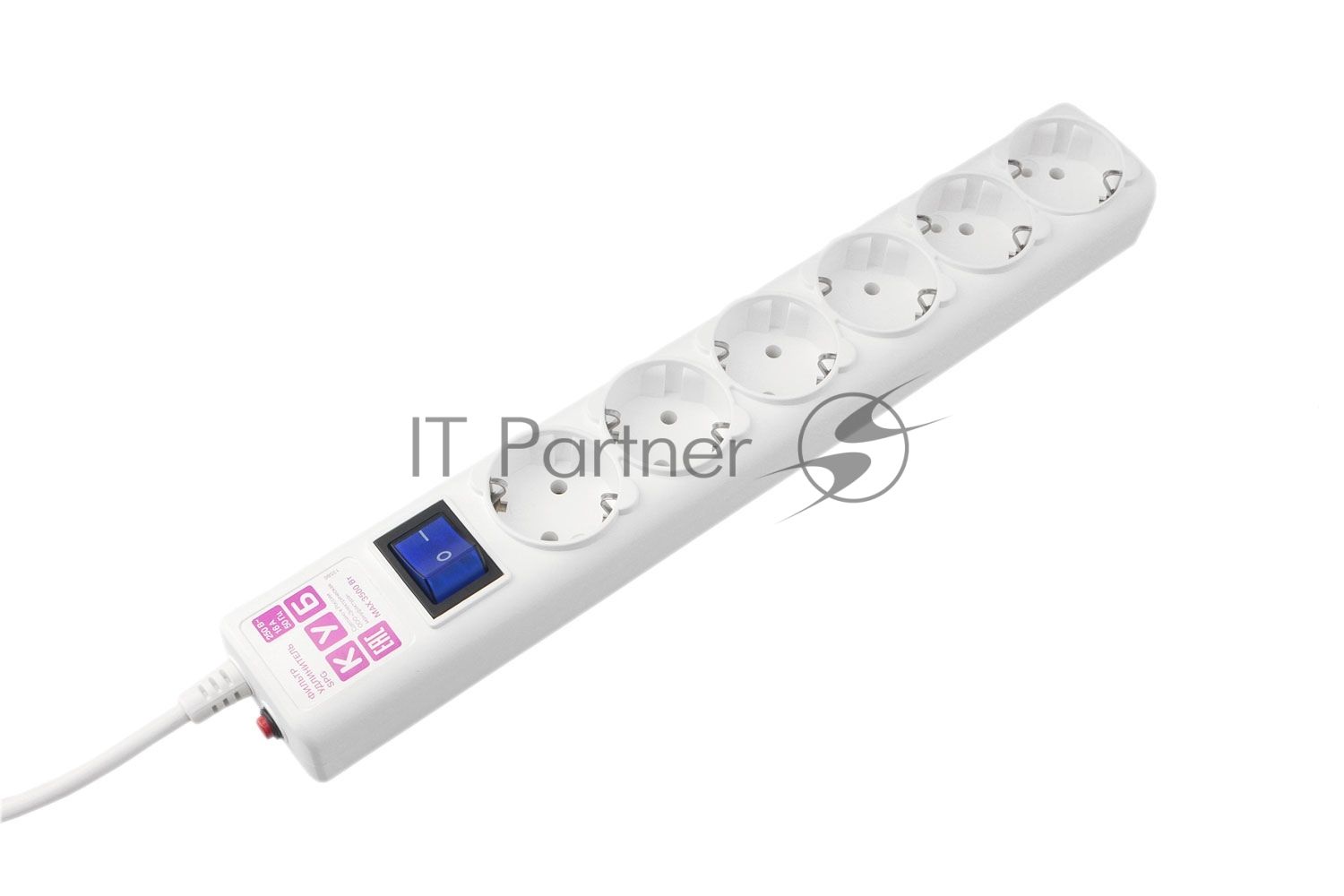 Сетевой фильтр-удлинитель PC бел 5м 6р, 16А, (3*1,5) SPG6-A5