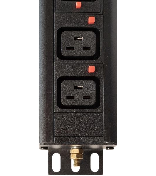 Блок распределения питания Powercom PDU-32AV24-18C3-6C9-3P верт.размещ. 18xC13 6xC19 3x32A IEC 60309 2м