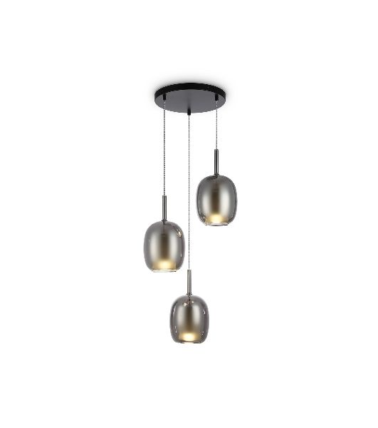 Подвесной светильник Ambrella light LH11153/3 BK/WH/SM черный/белый/дымчатый E27*3 max 60W D425*1500