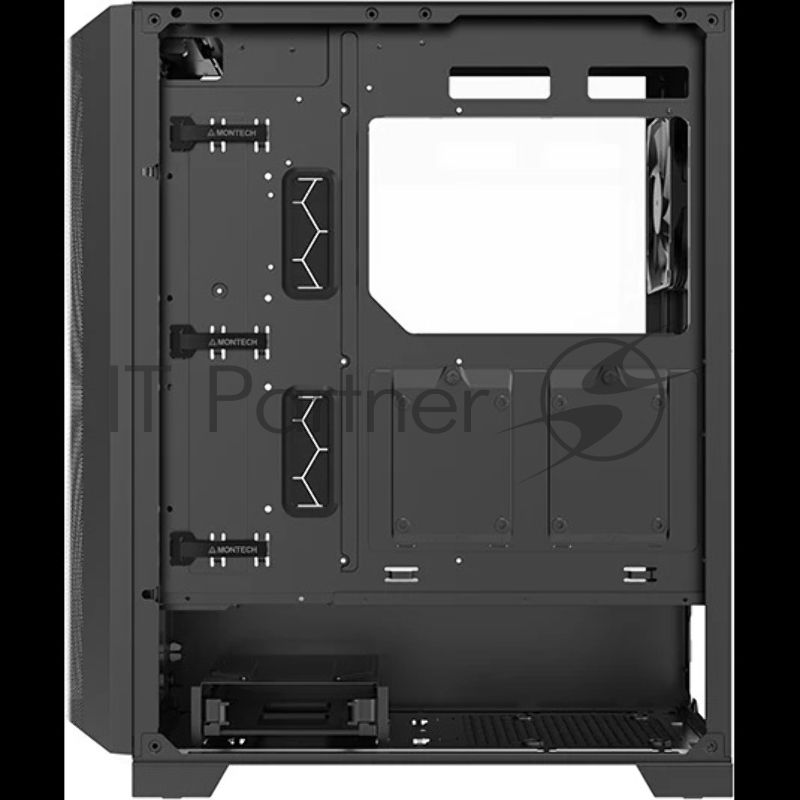 Компьютерный корпус Montech SKY ONE Lite черный без БП ATX 3x120mm 2xUSB3.0 1xUSB3.1 audio bott PSU