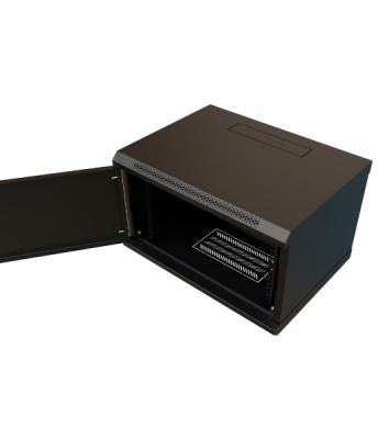 Шкаф коммутационный WRline (WR-TW-0945-SR-RAL9004) настенный 9U 600x450 мм пер. дв. металл 2 бок. пан. 60 кг черный 370 мм 500 мм IP20 сталь