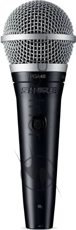 Кардиоидный вокальный микрофон SHURE PGA48-QTR-E c выключателем, с кабелем XLR -1/4'
