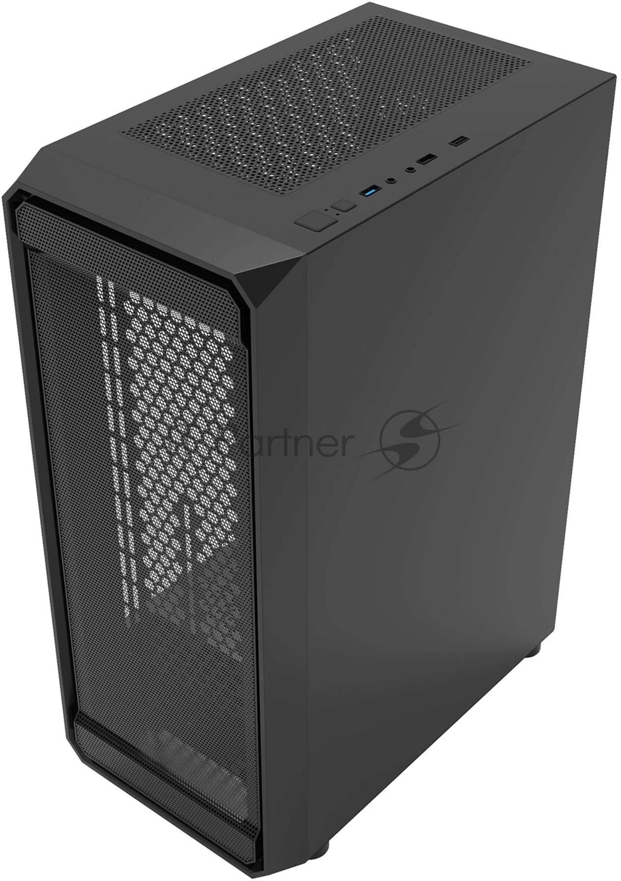 Компьютерный корпус Bloody BD-CC114 черный без БП ATX 8x120мм 1xUSB 2.0 1xUSB 3.0 audio bott PSU