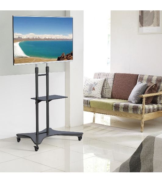 Стойка для телевизора Cactus CS-ST31 черный 37"-75" макс.81.6кг напольный мобильный