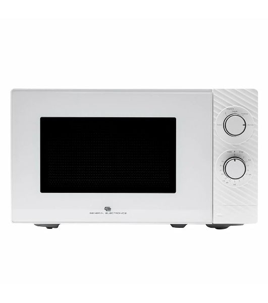 Микроволновая печь General Electronics GE-MS120W белый, 20 л, 700 Вт, переключатели - поворотный механизм
