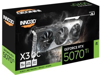 Видеокарта INNO3D RTX 5070 Ti X3 OCRTX 5070Ti, HDMI, DP*3, 16G,D7