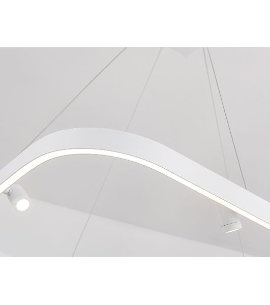 Подвесной светодиодный светильник Ambrella light FL5802/1+4 WH белый 50W 3000K/4200K/6400K 600*600*1200 (без ПДУ)