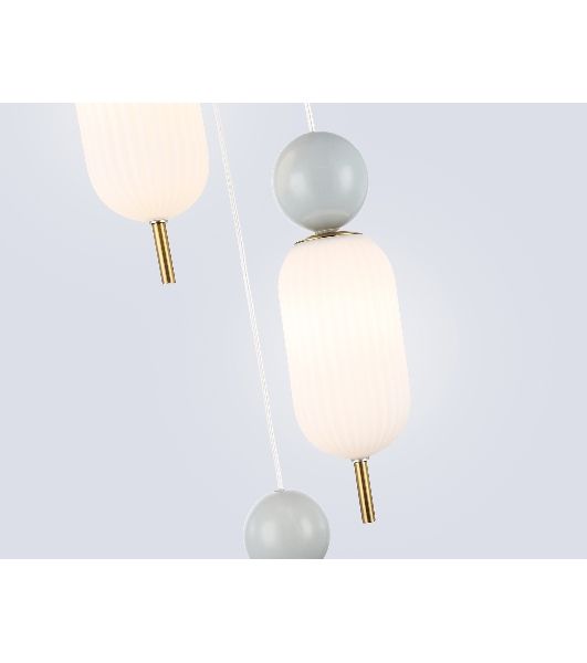 Светильник Ambrella light LH53102/3 BS/GR/FR латунь/серый/белый матовый G9*3 max 28W D260*1525