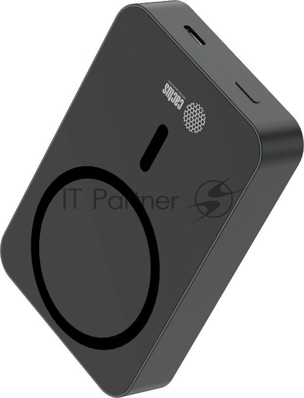 Портативный аккумулятор Cactus CS-PBFSTA-10000 10000mAh 22.5W 4.5A USB-C беспров.зар. серый